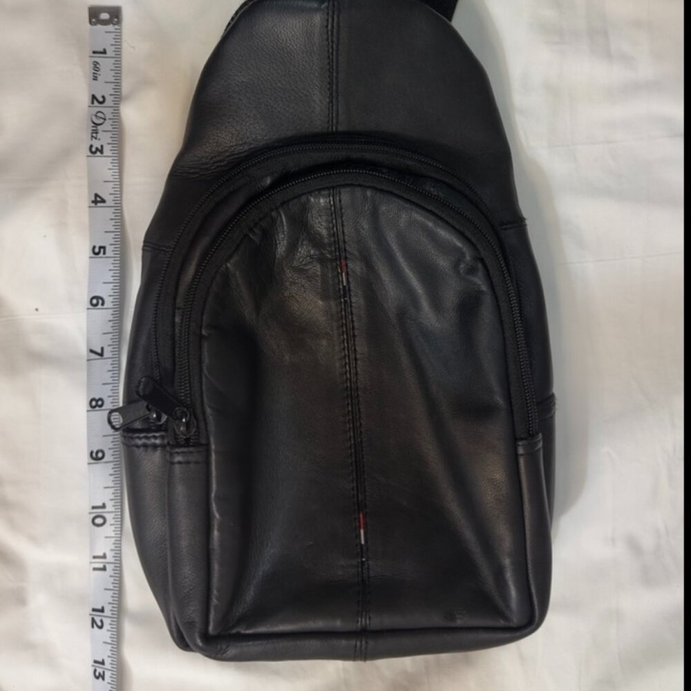 BLACK MINI-CROSSBODY BACKPACK